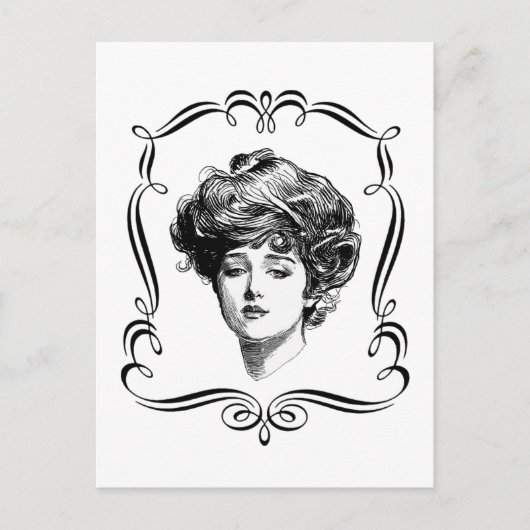 Carte postale vintage Art Gibson Girl (Devant)