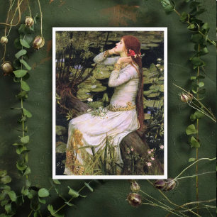 Carte Postale Vintage Art John W. Waterhouse Ophelia