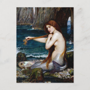 Carte Postale Vintage Art John William Waterhouse A Mermaid