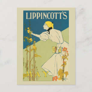 Carte Postale Vintage art Nouveau Mai