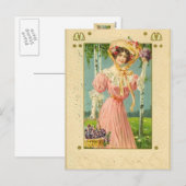Carte postale vintage Art Pâques (Devant / Derrière)