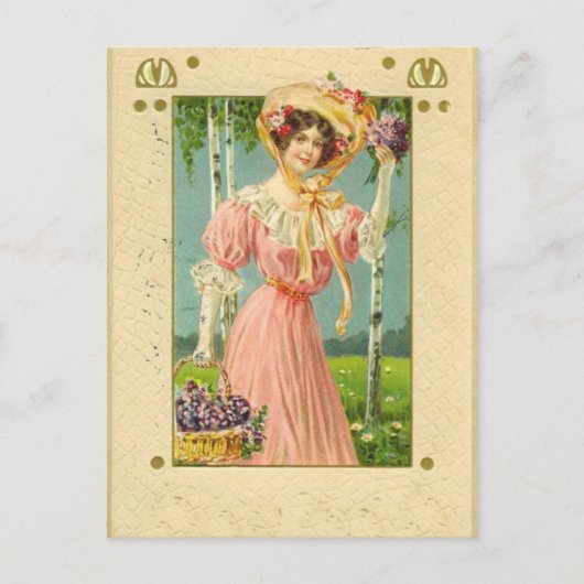 Carte postale vintage Art Pâques (Devant)