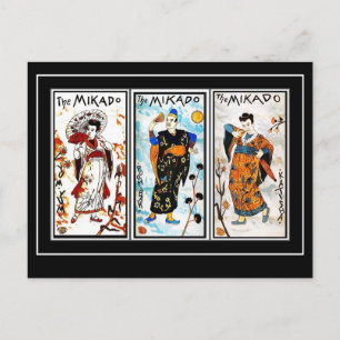 Carte postale Vintage Asiatique Art Mikado