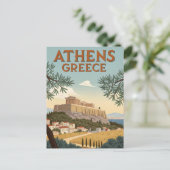 Carte Postale Vintage Athens Travel (Debout devant)