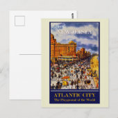 Carte Postale Vintage Atlantic City New Jersey Travel (Devant / Derrière)