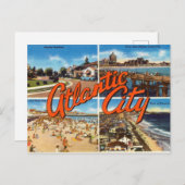 Carte Postale Vintage Atlantique (Devant / Derrière)