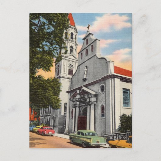 Carte Postale Vintage Augustine Floride (Devant)