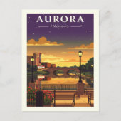 Carte Postale Vintage Aurora Illinois (Devant)