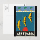 Carte Postale Vintage - Australie Travel Poster (Devant / Derrière)