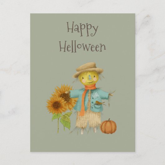 Carte postale vintage automne helloween Holiday (Devant)