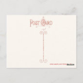 Carte postale vintage aux fleurs violettes (Dos)