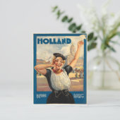 Carte postale vintage avec affiche Holland (Debout devant)