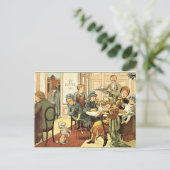 Carte postale vintage avec une belle illustration (Debout devant)