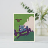 Carte Postale vintage Avec Vieux Voiture De Course (Debout devant)