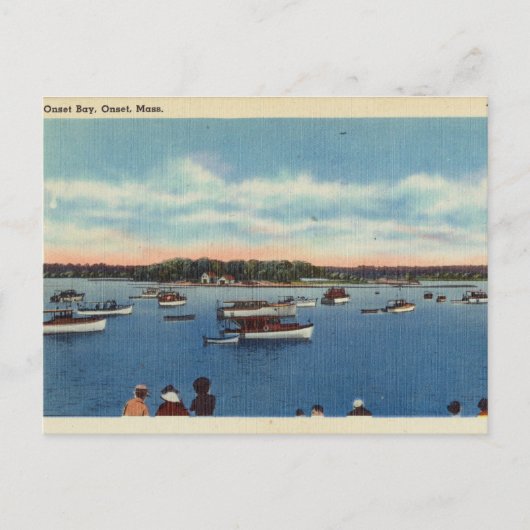 Carte Postale Vintage, baie d'Onset, Onset, Massachusetts (Devant)