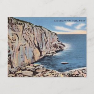 Carte Postale Vintage Bald Head Falffs, York, Maine