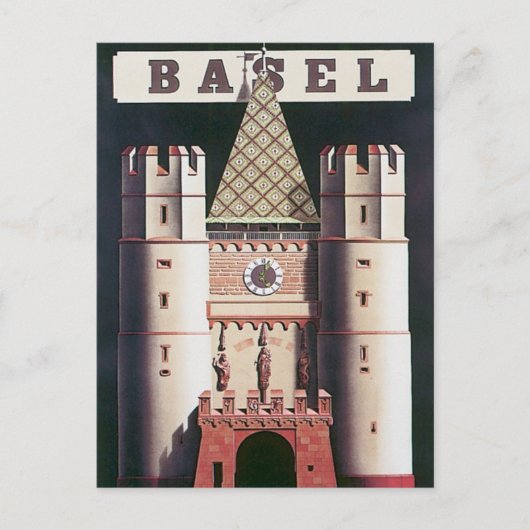 Carte Postale Vintage Bâle Suisse (Devant)
