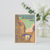 Carte Postale Vintage Bâle Suisse Voyages en Suisse (Debout devant)