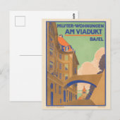 Carte Postale Vintage Bâle Suisse Voyages en Suisse (Devant / Derrière)