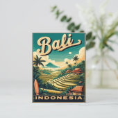 Carte Postale Vintage Bali, Indonesia Travel  (Debout devant)