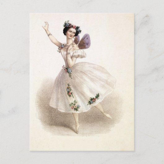 Carte Postale Vintage Ballerina (Devant)