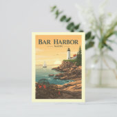Carte Postale Vintage Bar Harbour Maine (Debout devant)