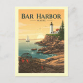 Carte Postale Vintage Bar Harbour Maine (Devant)