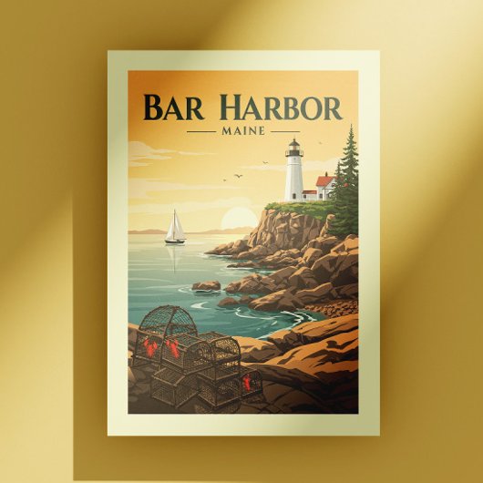 Carte Postale Vintage Bar Harbour Maine