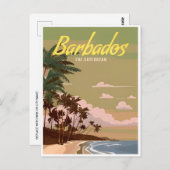Carte Postale Vintage Barbade Caraïbes Bridgetown (Devant / Derrière)