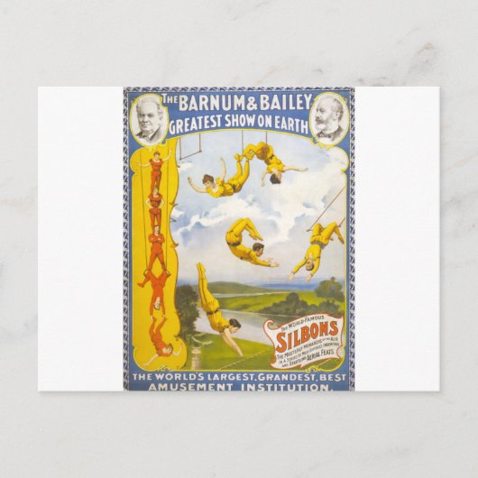 Carte Postale Vintage Barnum et Bailey Circus (Devant)