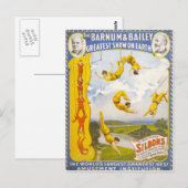 Carte Postale Vintage Barnum et Bailey Circus (Devant / Derrière)