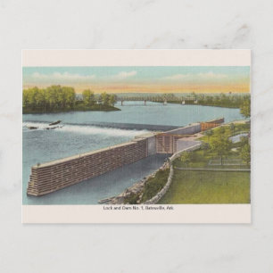 Carte postale vintage Batesville Arkansas Lock and