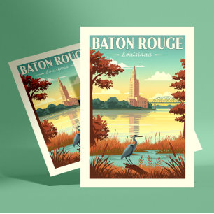 Carte Postale Vintage Baton Rouge Louisiane