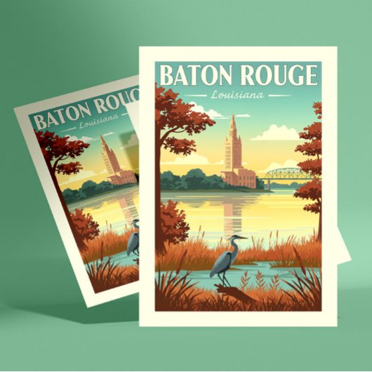 Carte Postale Vintage Baton Rouge Louisiane