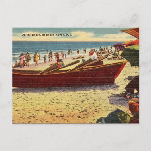 Carte Postale Vintage, Beach Haven, New Jersey (Devant)