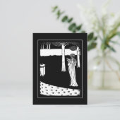 Carte postale vintage Beardsley Lady Illustration (Debout devant)