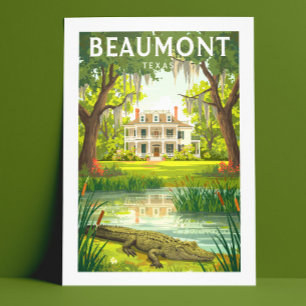 Carte Postale Vintage Beaumont Texas