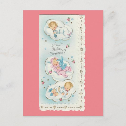 Carte Postale Vintage "Bébés merveilleux" (Devant)