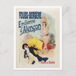 Carte Postale Vintage belle époque Salle de musique française et