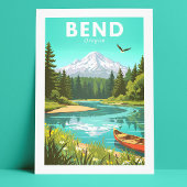 Carte Postale Vintage Bend Oregon