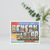 Carte postale vintage Benton Harbour Michigan USA (Debout devant)