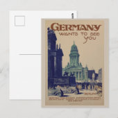 Carte Postale Vintage Berlin Allemagne Tourisme (Devant / Derrière)