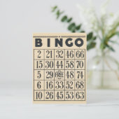 Carte postale vintage Bingo Game Card (Debout devant)