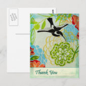 Carte Postale Vintage Bird Merci (Devant / Derrière)