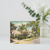 Carte Postale Vintage Biscayne Bay, Miami, Floride (Debout devant)