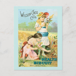 Carte Postale Vintage Biscuit Girl