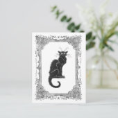 Carte postale Vintage Black Cat (Debout devant)