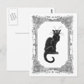 Carte postale Vintage Black Cat (Devant / Derrière)