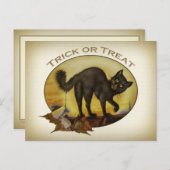 Carte postale vintage Black Cat (Devant / Derrière)