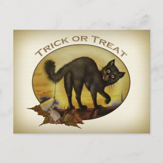 Carte postale vintage Black Cat (Devant)